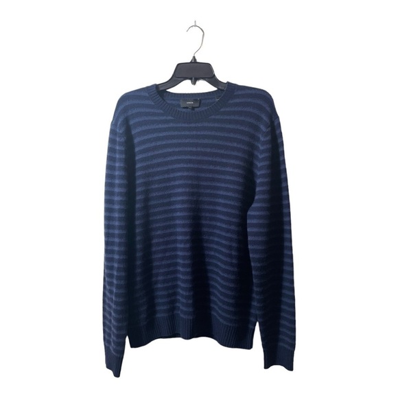 Vince Shadow Stripe Wool Crewneck Sweater - Picture 5 of 10